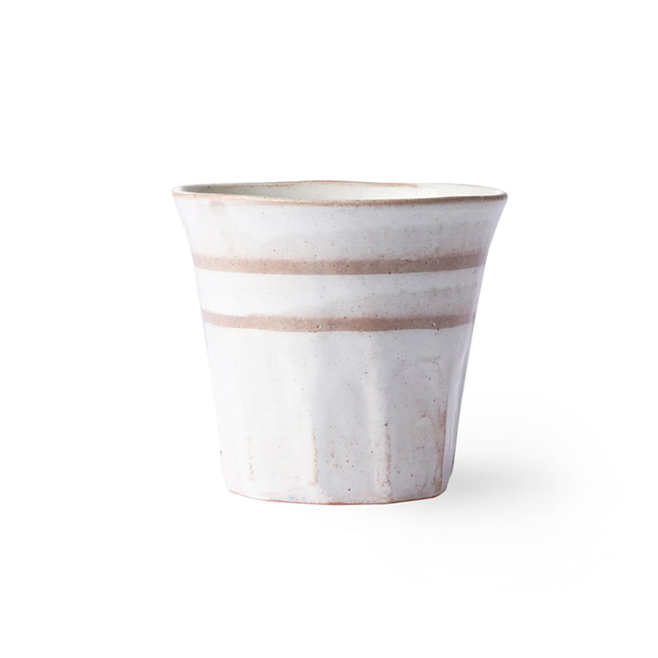 Der Bold & Basic Keramik Becher von HKliving, weiß / terrakotta