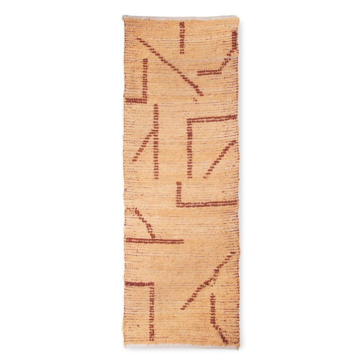 Der Handgewebter Teppich Baumwolle von HKliving, 70 x 200 cm, peach / mocha