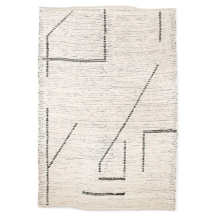 Der Handgewebter Teppich Baumwolle von HKliving, 200 x 300 cm, cream / charcoal
