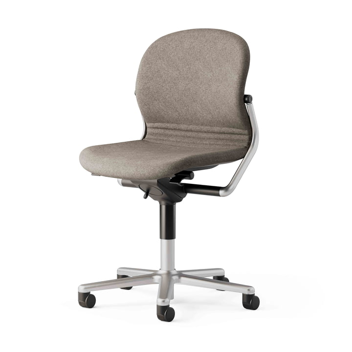 Der FS 211/8 Bürostuhl ohne Armlehnen von Wilkhahn, weiß / beige