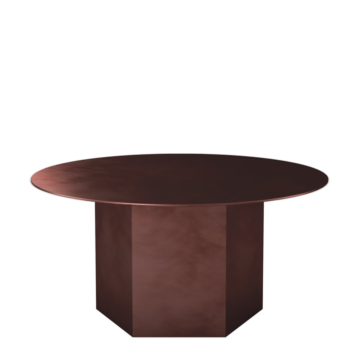 Epic Couchtisch Ø 80 cm von Gubi in earthy red / Stahl