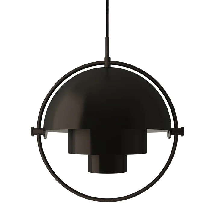 Multi-Lite Pendelleuchte Ø 36 cm von Gubi in Messing / schwarz