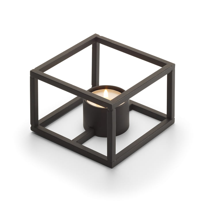 Cubo Teelichthalter für 1 Teelicht 10 x 10 cm von Philippi in schwarz
