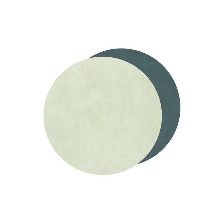Glasuntersetzer Circle Double von Lind DNA in Nupo dunkelgrün / olivgrün