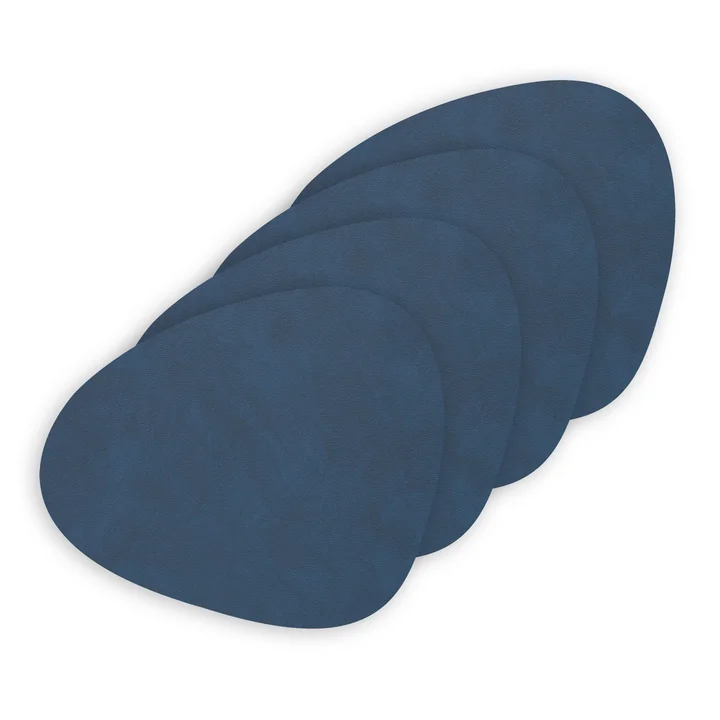 Glasuntersetzer Curve von Lind DNA in Nupo midnight blue (4er-Set)