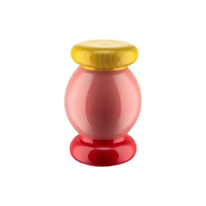 Twergi Salz-/Pfeffer- und Gewürzmühle ES18 von Alessi in rosa / rot / gelb
