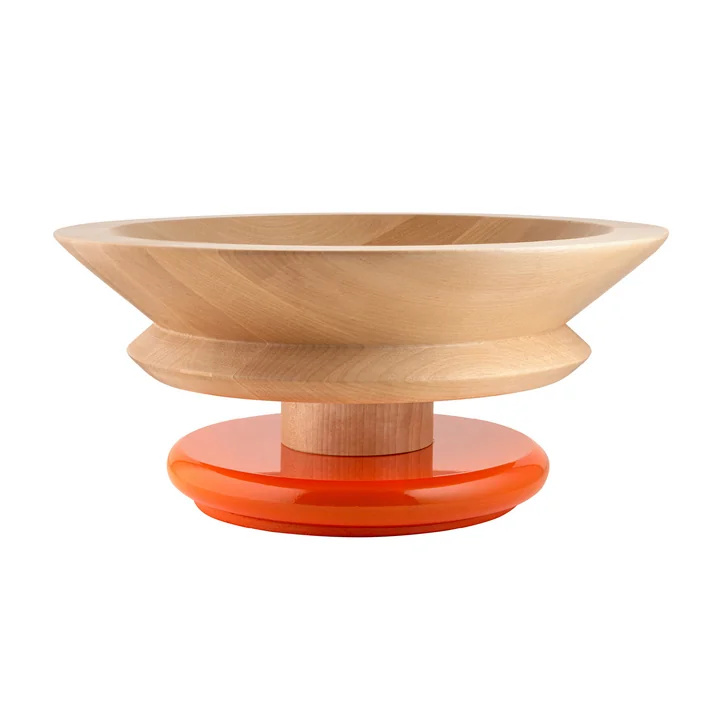 Twergi Schale Ø 30 cm von Alessi aus Lindenholz natur / orange
