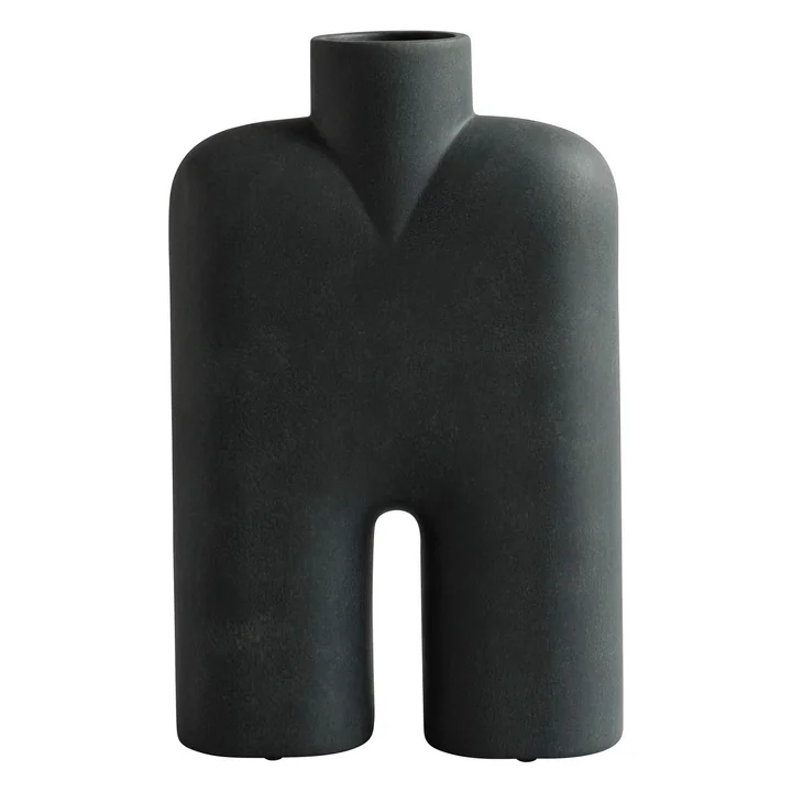 Cobra Vase Tall Hexa von 101 Copenhagen in schwarz