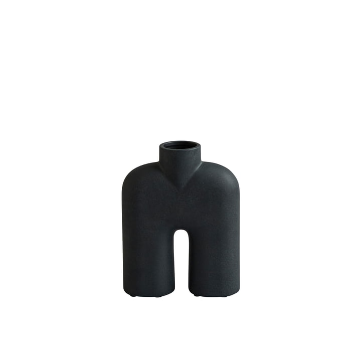 Cobra Vase Tall Mini von 101 Copenhagen in der Farbe Schwarz