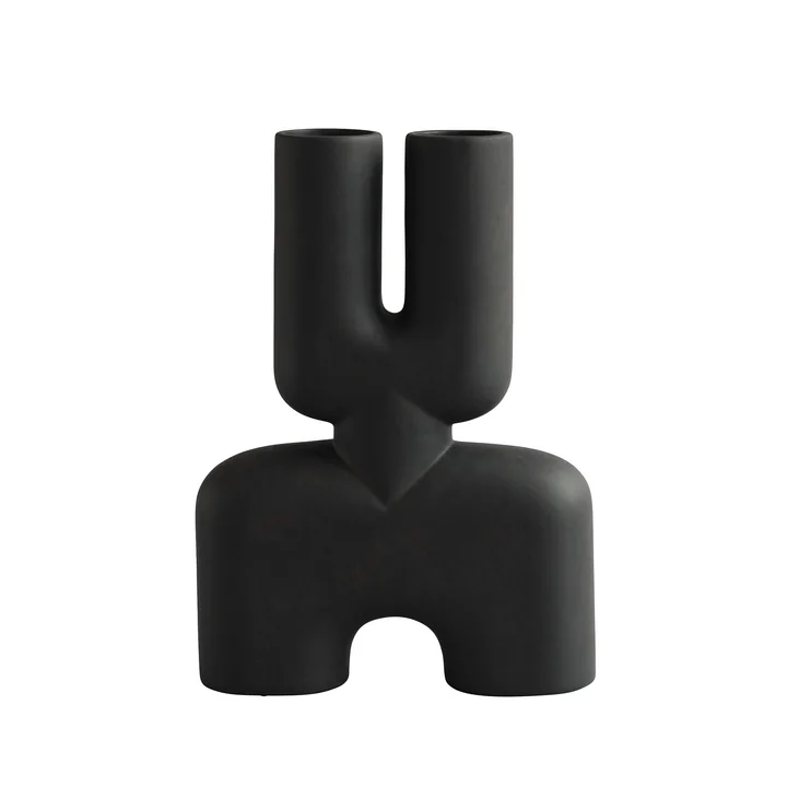 Cobra Vase Double Medio von 101 Copenhagen in der Farbe Kaffee