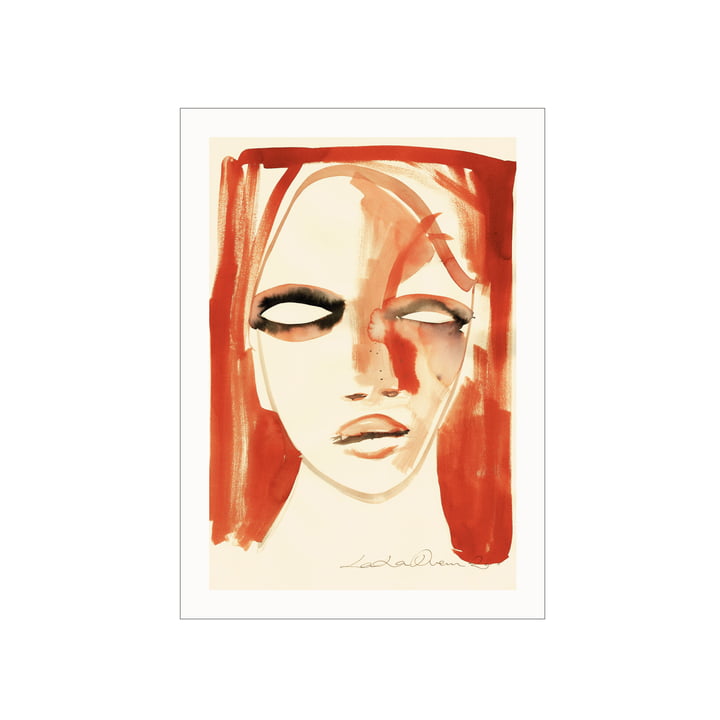 Das Red Portrait Poster von Paper Collective, 50 x 70 cm