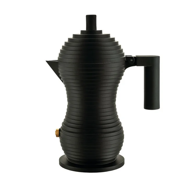 Pulcina Espressokocher 30 cl von Alessi in schwarz