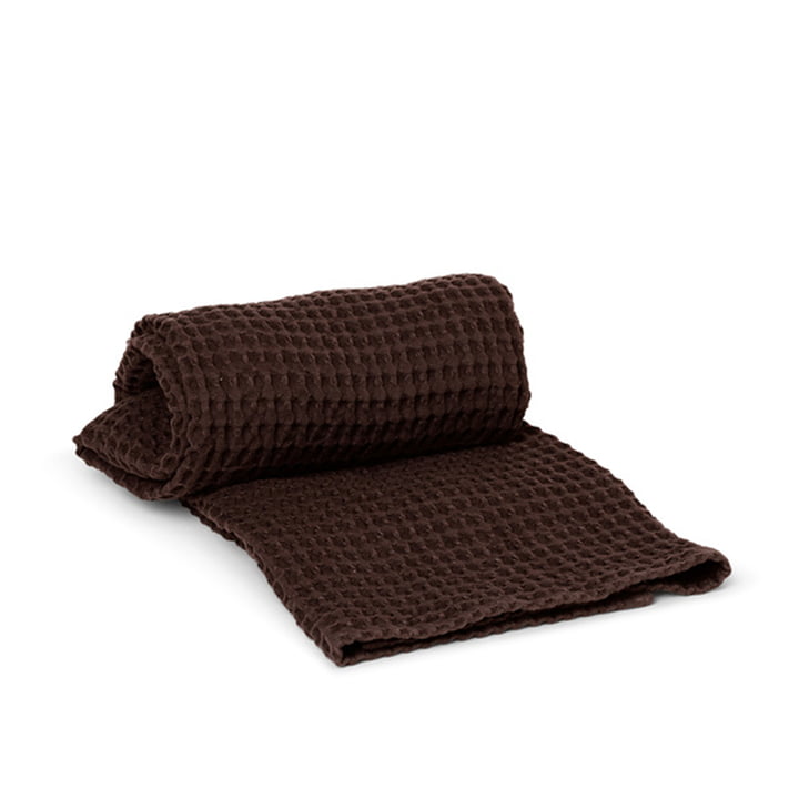 Organic Badetuch 70 x 140 cm von ferm Living in chocolate