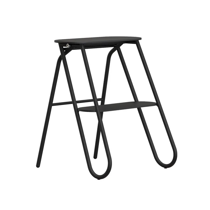 Der Bukto Tritthocker klappbar von Frost, klein, H 46 cm, schwarz