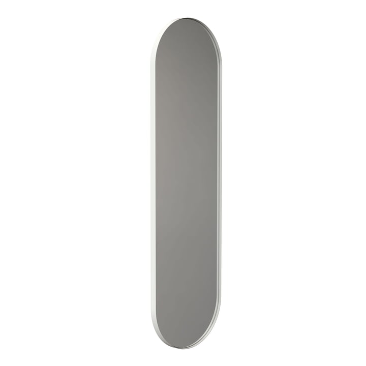 Der Unu Wandspiegel 4139 von Frost, mit Rahmen oval, 40 x 140 cm, weiß