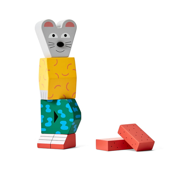 Block Party Holz Spielzeug von Areaware in der Variante Maus