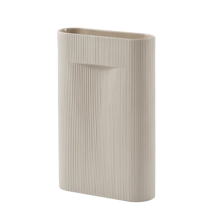 Ridge Vase H 48,5 cm von Muuto in beige