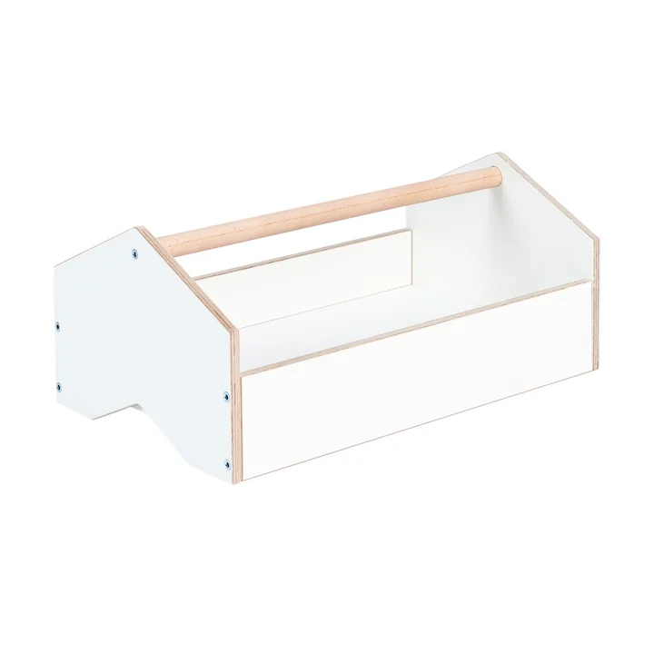 kiste Aufbewahrungsbox von Tojo in weiß / Buche