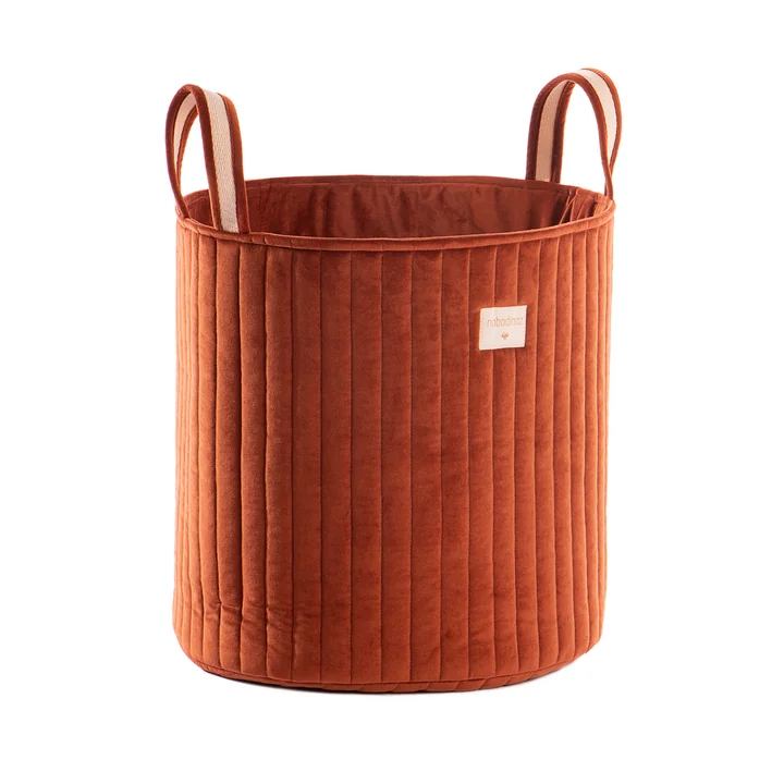 Savanna Aufbewahrungskorb, Ø 35 x H 40 cm von Nobodinoz in wild brown