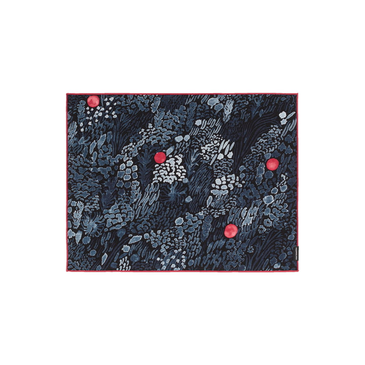 Kurjenmarja Tischset von Marimekko in der Ausführung schwarz / blau / rot 