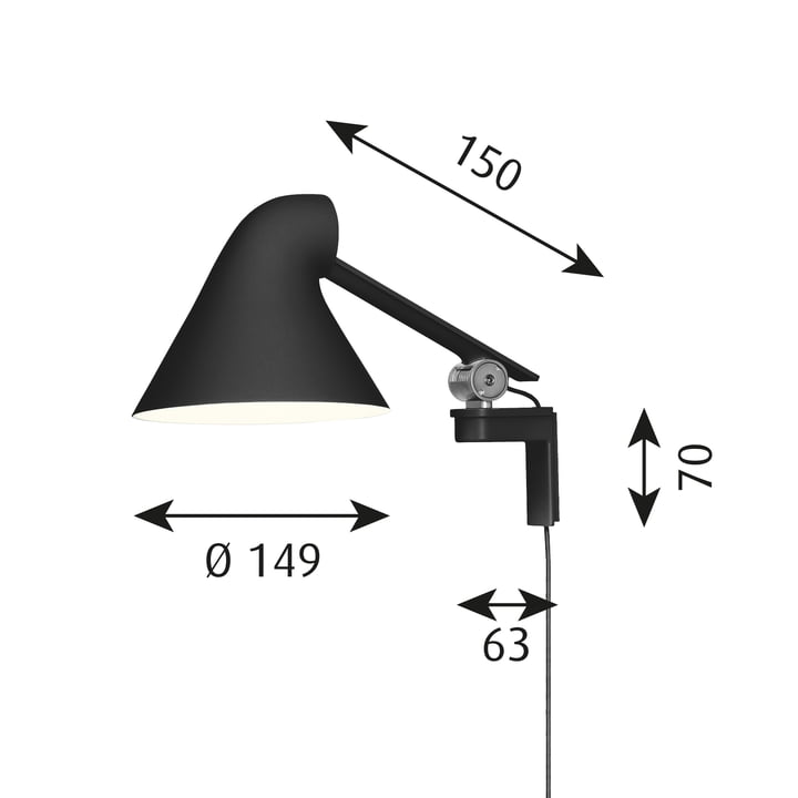 Louis Poulsen - NJP LED Wandleuchte kurz