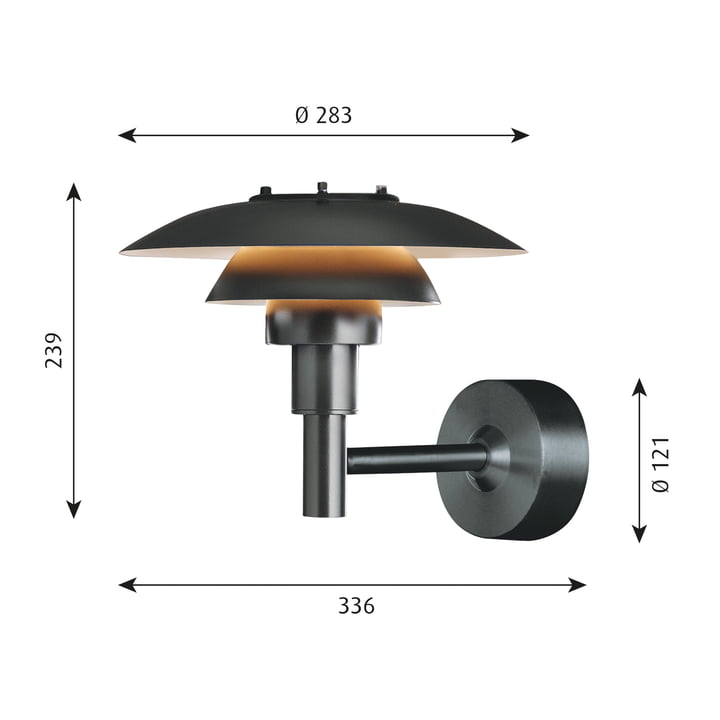 Louis Poulsen - PH 3-2½ Wandleuchte