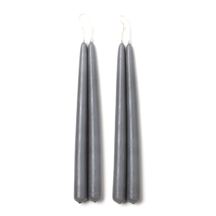 Blossom Kerzen von applicata in city grey (4er-Set)