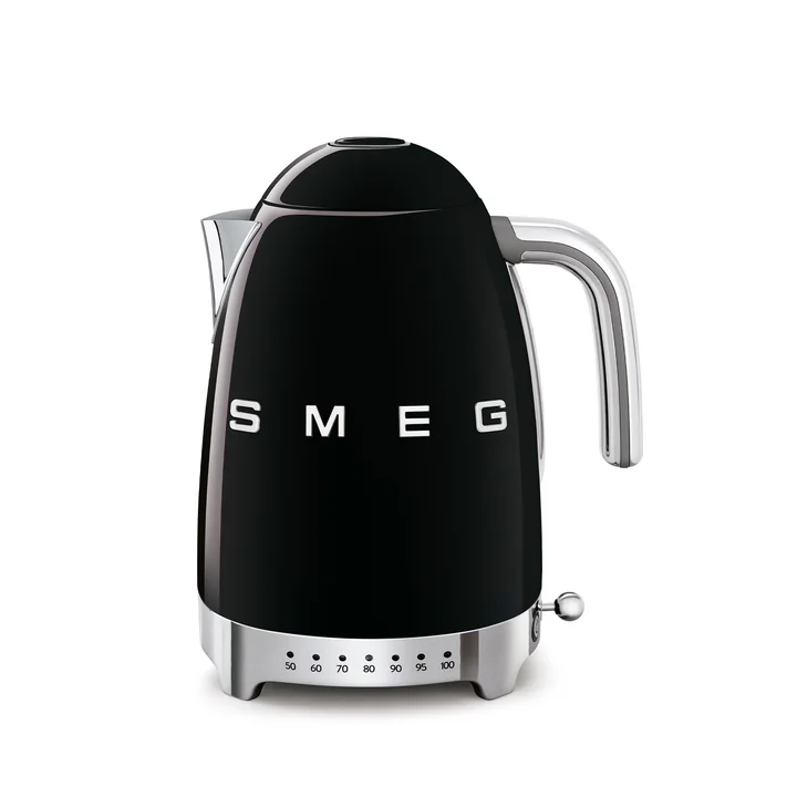 Wasserkocher KLF04 (variable Temperatursteuerung), 1,7 l von Smeg in schwarz