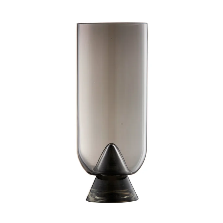 Die Glacies Vase von AYTM, Ø 10,6 x H 23,5 cm, schwarz