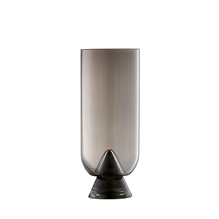 Die Glacies Vase von AYTM, Ø 7,6 x H 18 cm, schwarz