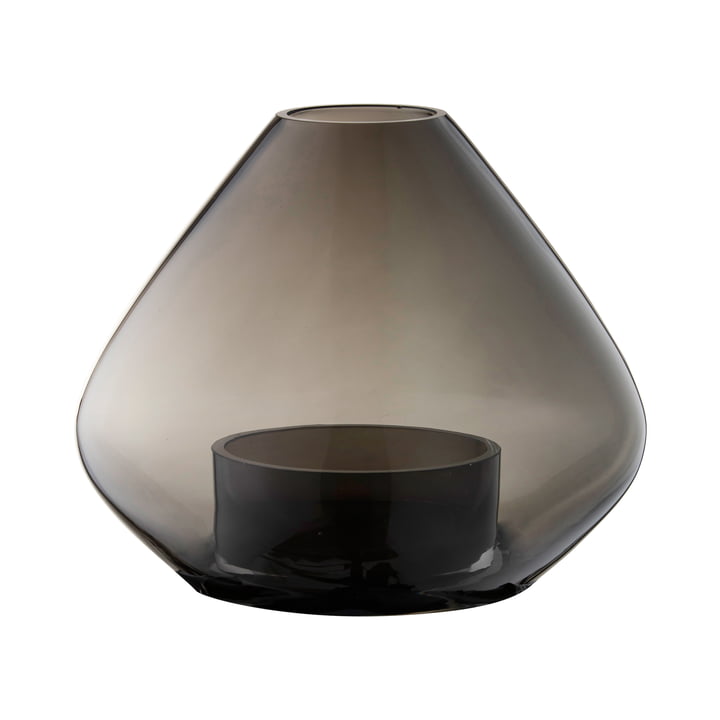 Das Uno Windlicht und Vase von AYTM, Ø 25,9 x H 21 cm, schwarz
