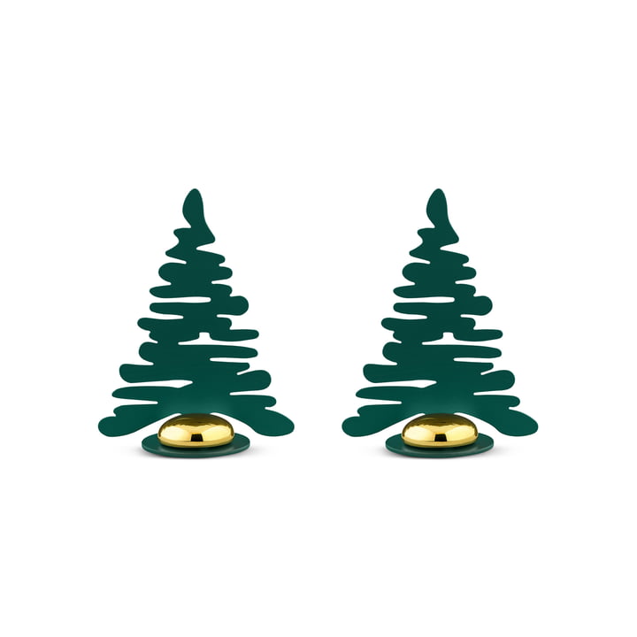 Bark for Christmas Tischkartenhalter (2er-Set) von Alessi in grün 