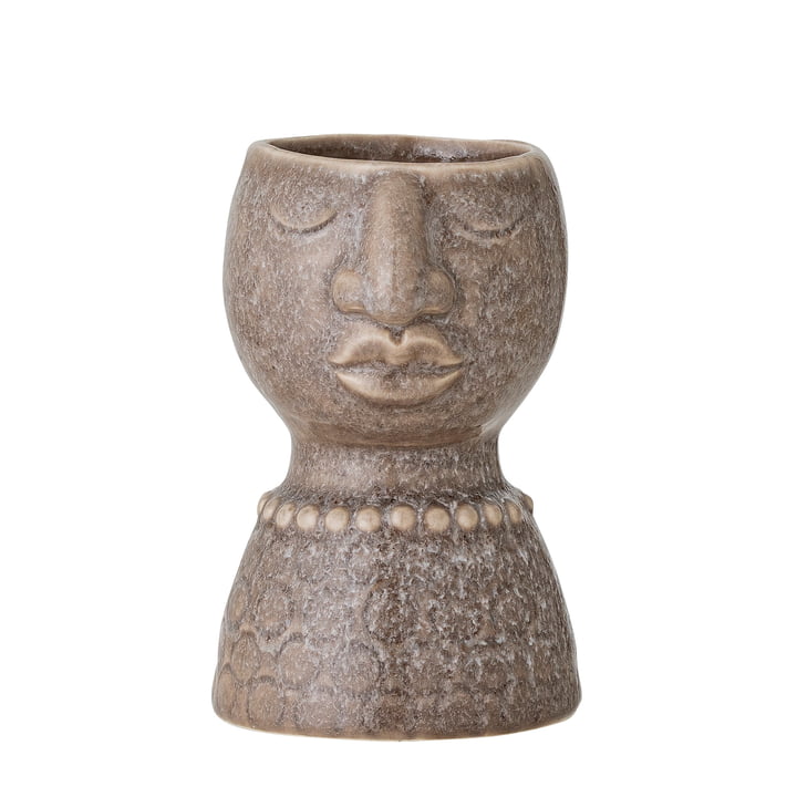 Magdi Vase, H 14 cm von Bloomingville in graubraun