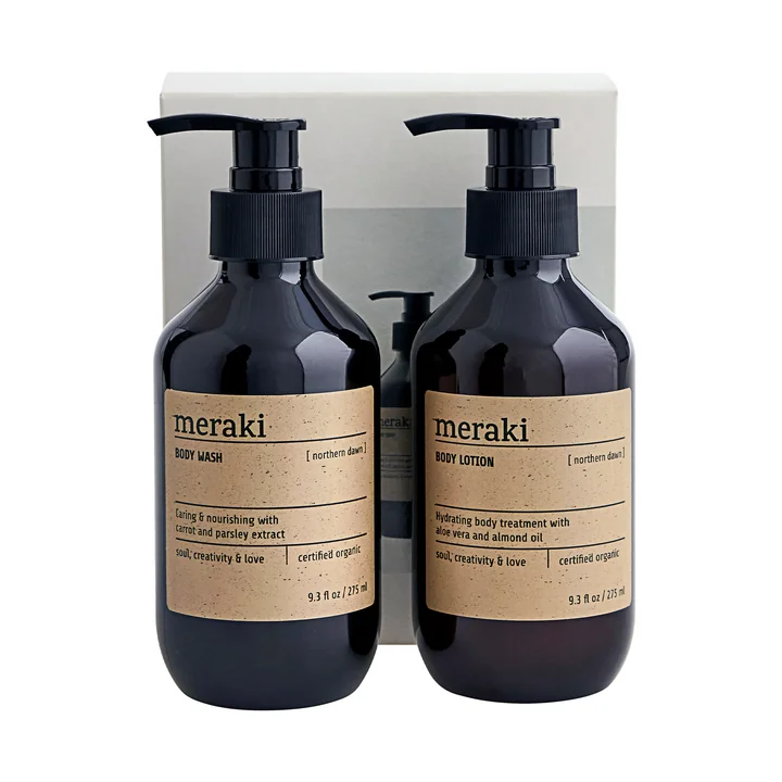 Geschenk-Box Nothern Dawn Duschgel & Bodylotion, 275 ml (2er-Set) von Meraki