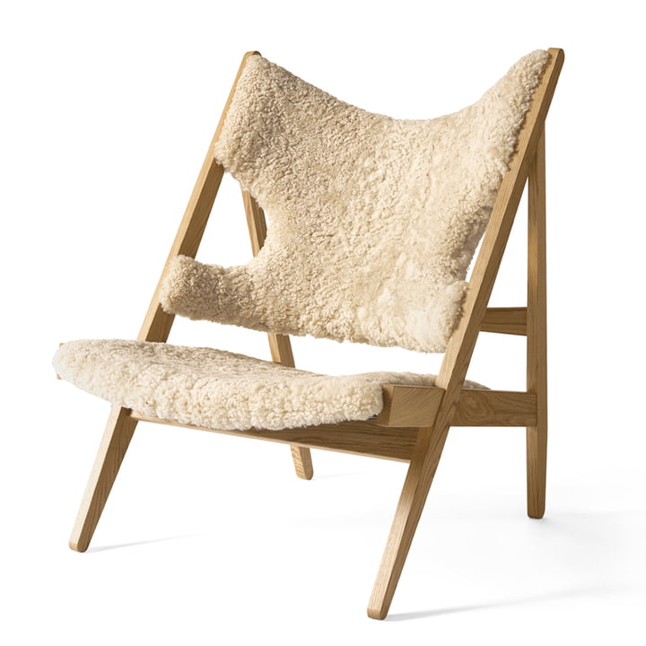 Menu - Knitting Chair, Eiche natur / Sheepskin Curly