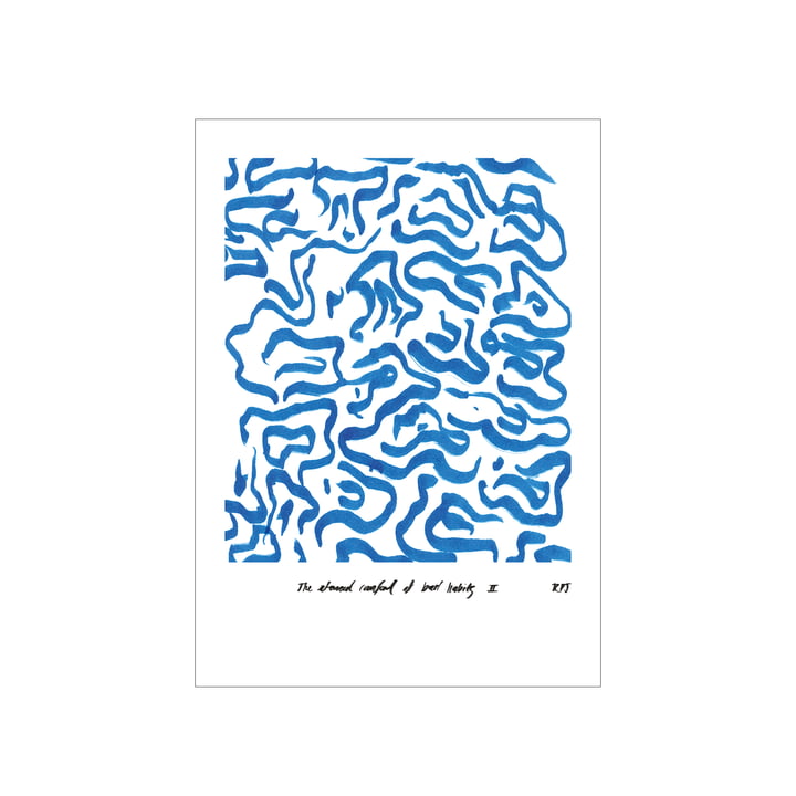 Comfort Poster 50 x 70 cm von Paper Collective, blau
