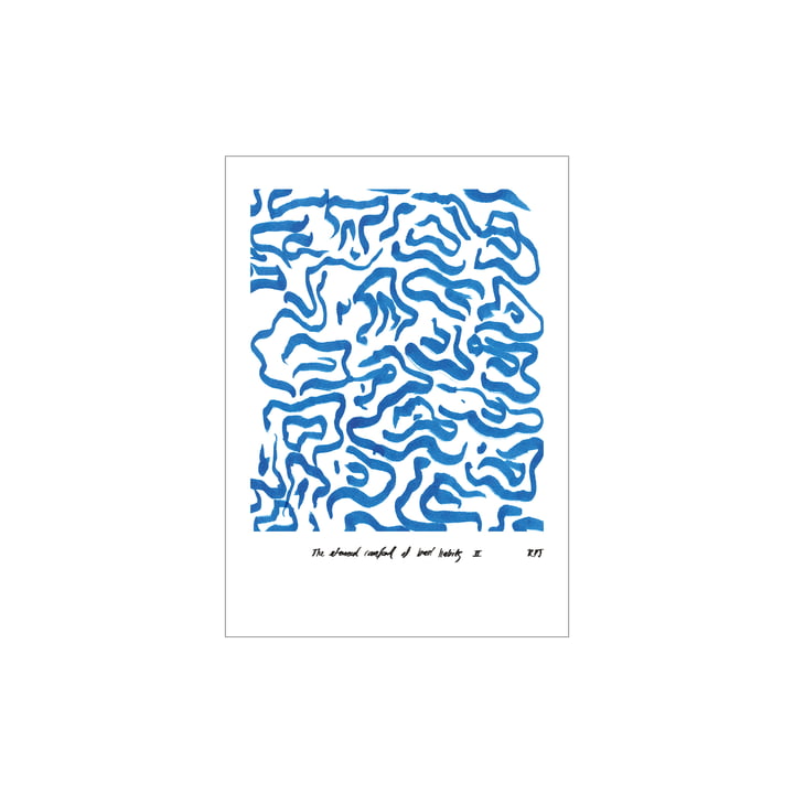 Comfort Poster 30 x 40 cm von Paper Collective, blau