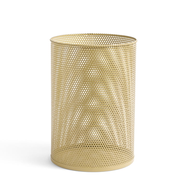 Perforated Bin L Ø 31 x H 44 cm von Hay in der Farbe dusty yellow