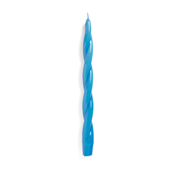 Spiral Stabkerze H 29 cm von Hay in der Farbe sky blue