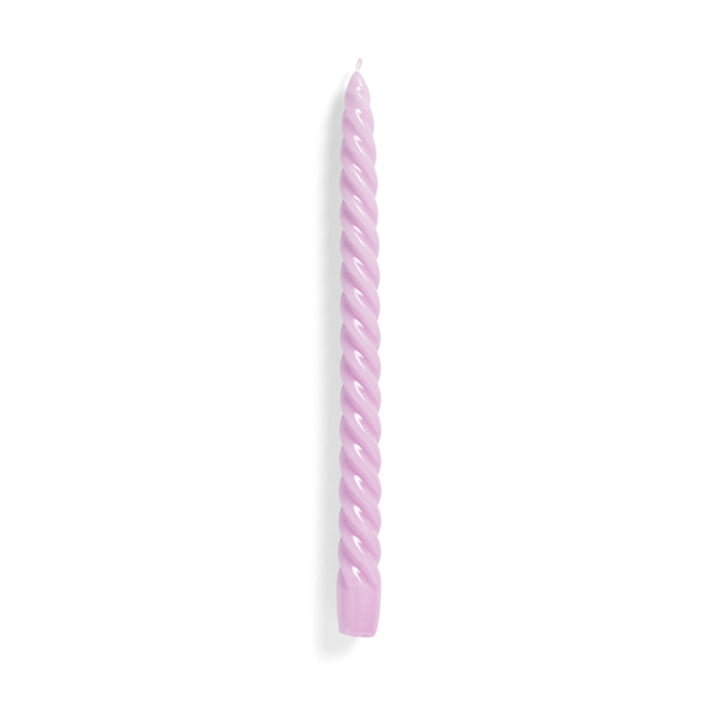 Spiral Stabkerze H 29 cm von Hay in der Farbe lilac