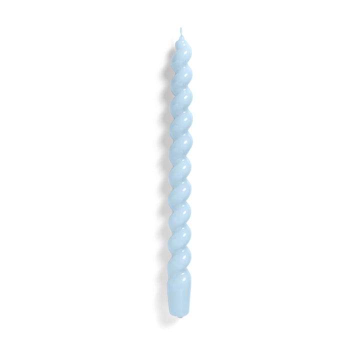 Spiral Stabkerze H 29 cm von Hay in der Farbe light blue