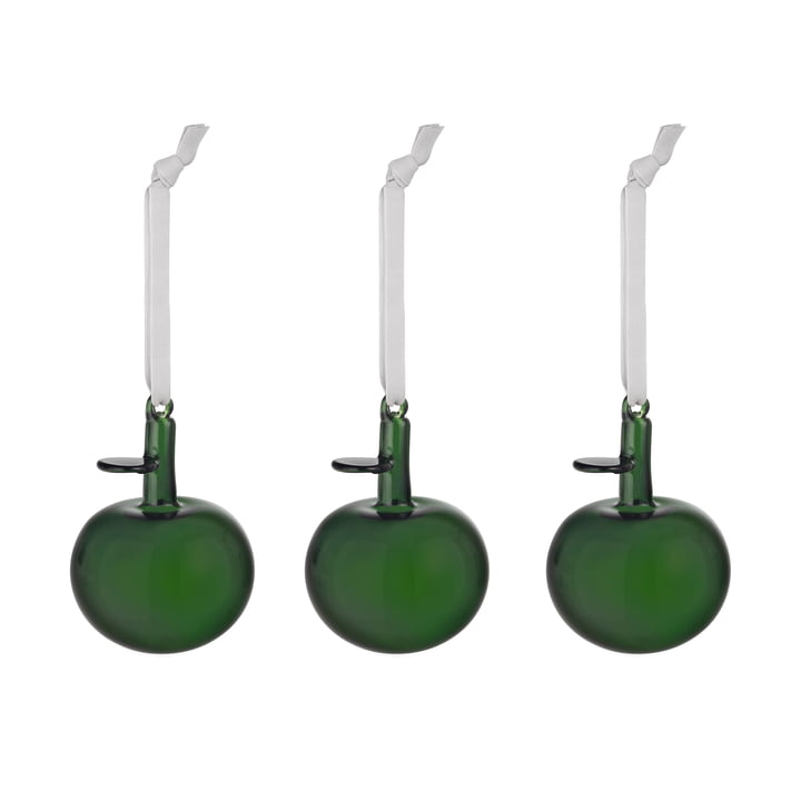 Glasapfel (3er-Set) von Iittala in grün