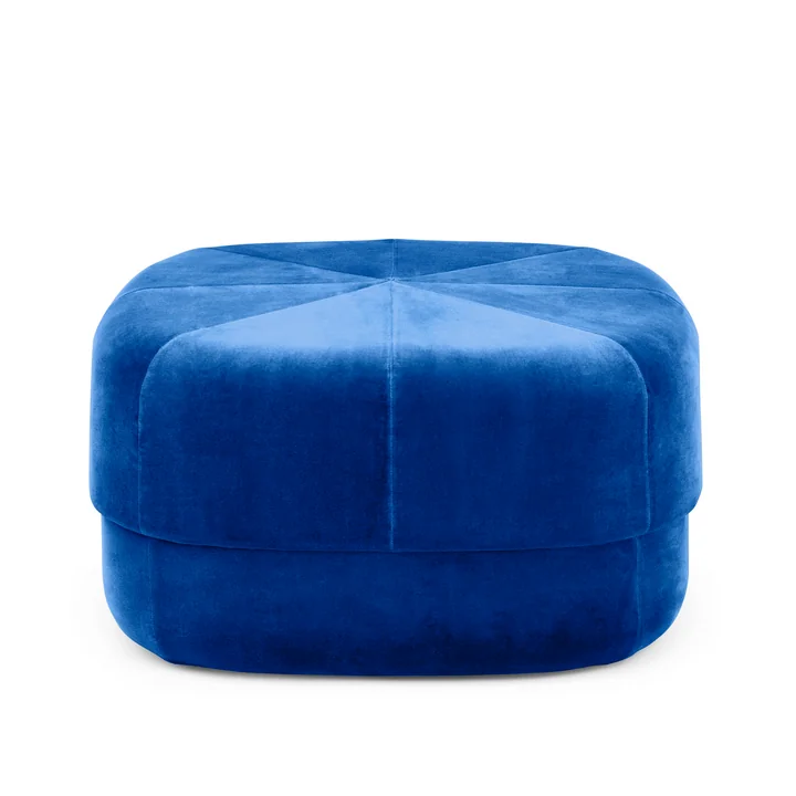 Circus Pouf groß von Normann Copenhagen in electric blau Velour