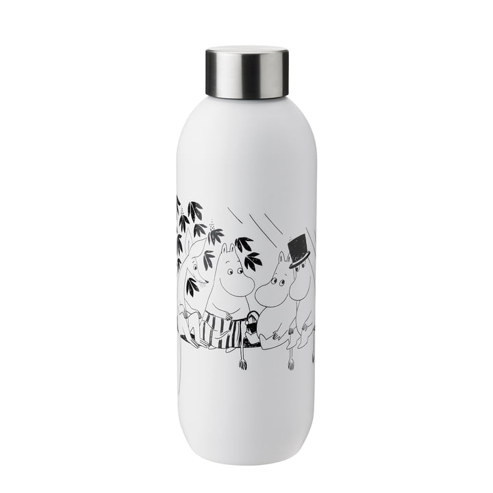 Die Keep Cool Moomin Trinkflasche 0,75 l von Stelton in soft white