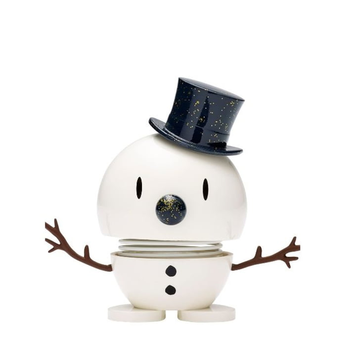 Snowman, klein / weiß / blau von Hoptimist