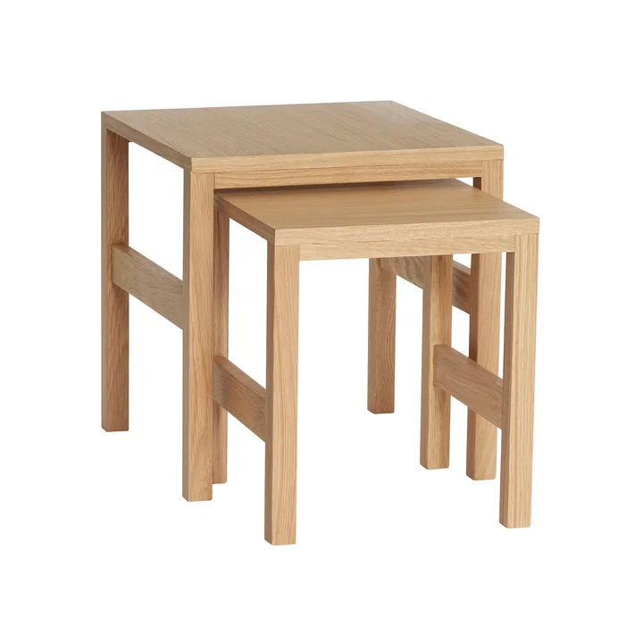 Beistelltisch 2er-Set von Hübsch Interior in Eiche