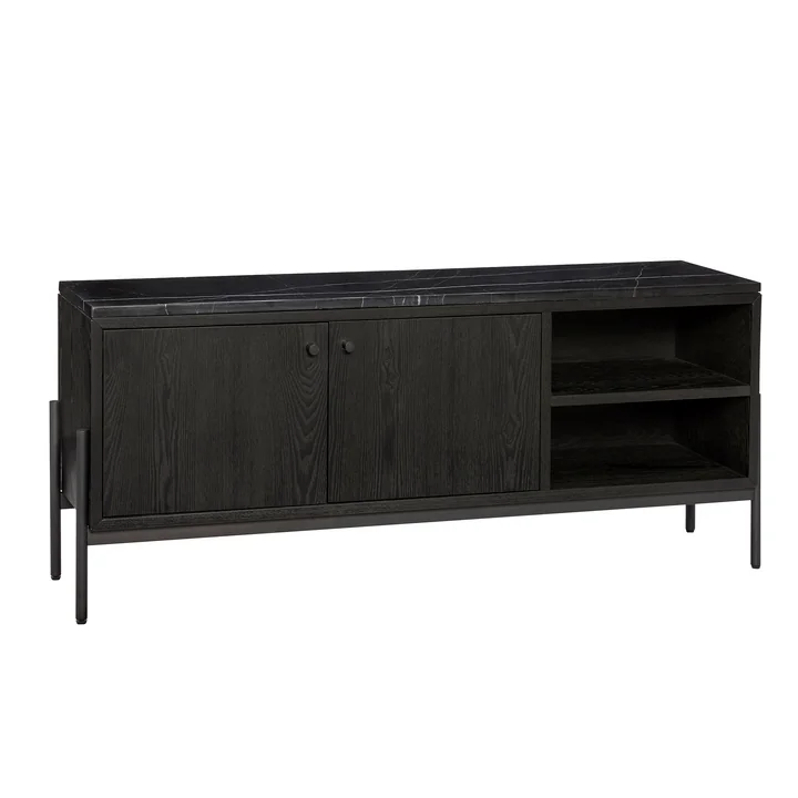 Marmor Kommode, schwarz von Hübsch Interior