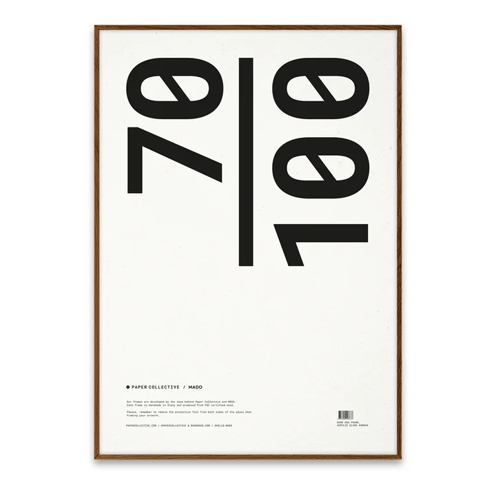 Bilderrahmen 70 x 100 cm von Paper Collective in Eiche dunkel