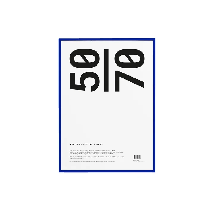 Bilderrahmen 50 x 70 cm von Paper Collective in Kiefer blau