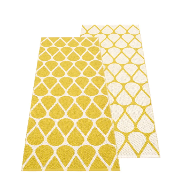 Otis Wendeteppich, 70 x 200 cm von Pappelina in mustard / vanilla